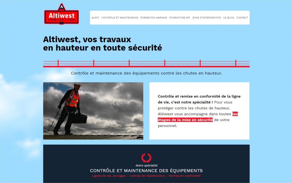 Création du site d&rsquo;Altiwest